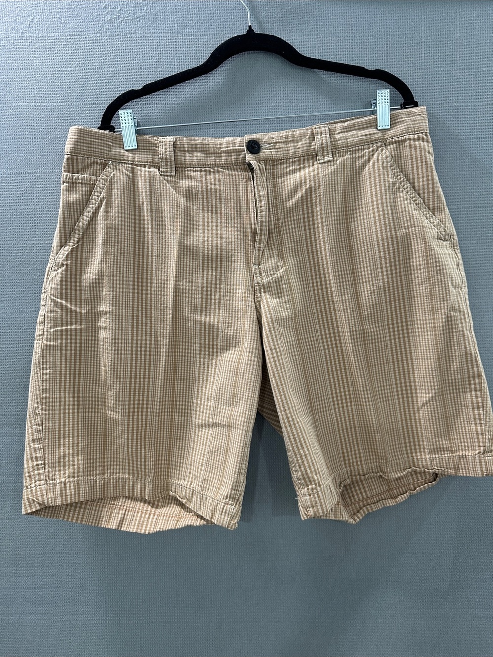 Columbia Men's Tan Seersucker-Style Flat Front Shorts